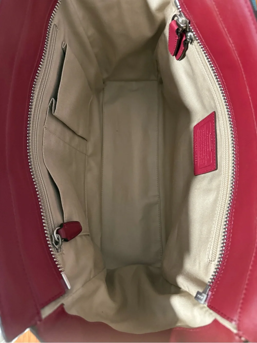 Coach structured leather